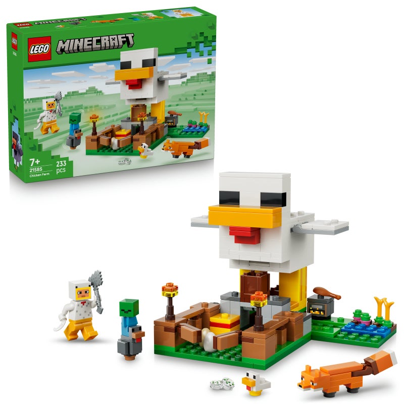 LEGO Minecraft Chicken Farm 21585 Building Toy Set (233 Pieces) - Image 1